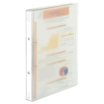 （まとめ） TANOSEE リングファイル（PP表紙） A4タテ 2穴 180枚収容 背幅31mm クリア 1冊 【×20セット】