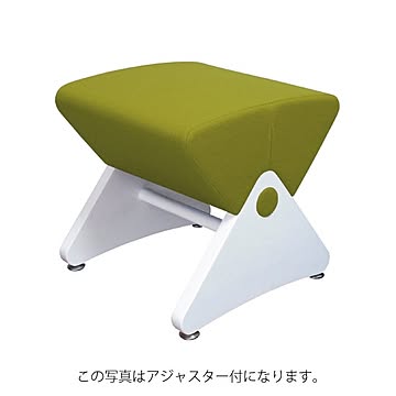 モナディー キャスター付きスツール ホワイト・グリーン 布・ナイロン WAS01SC