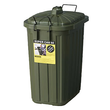 東谷 LFS-937GR スーパーカン 60L 幅36cm 奥行55.4cm 高さ62.2cm ポリエチレン スチール