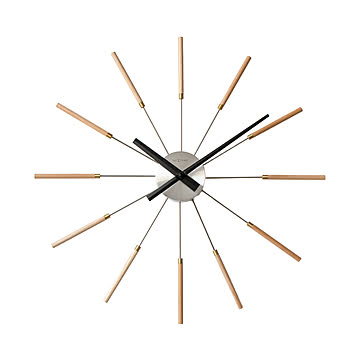 掛け時計 Radiant clock stick NA  掛け時計 おしゃれ 北欧 時計 壁掛け時計 NEXTIME NXT-J013 NXT-J014 Rad