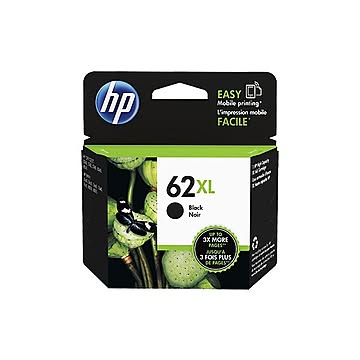 （まとめ）HP HP62XL インクカートリッジ黒 増量 C2P05AA 1個 【×2セット】