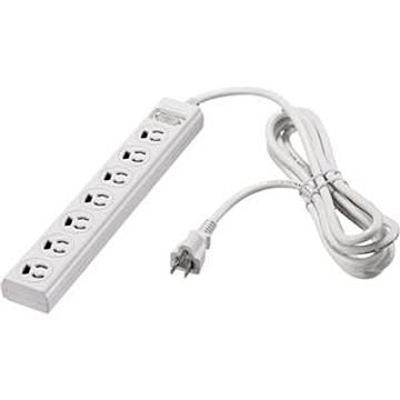 バッファロー（サプライ） 3ピン式電源タップ 7個口 5m ホワイト 集中スイッチ 変換アダプター付 BTMSKL3750WH