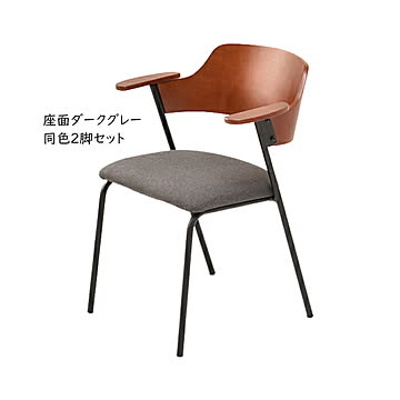 ダイニングチェア 組立式 同色2脚セット Francis FRDC0095 幅570x奥行570x高さ730mm B.Bファニシング