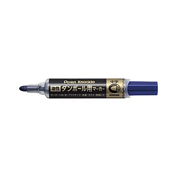 （まとめ） ぺんてる ダンボール用マーカー 丸芯 中字 1.8mm 青 【×30セット】
