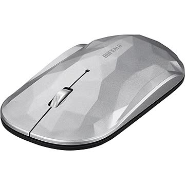 バッファロー 薄型 3ボタン 無線 BlueLEDマウス ジオメトリー シルバー BSMBW330GSV
