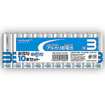 72個セット HIDISC アルカリ乾電池 単3形10本パック HDLR6/1.5V10PX72 管理No. 4589453406066
