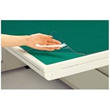 プラス 片面無移行塩ビデスクマット W型/900mm×620mm 下敷付き 7号机適用