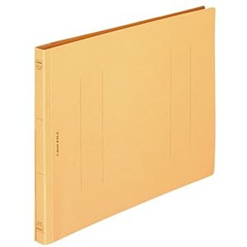 (まとめ) ライオン事務器 フラットファイル（環境） 樹脂押え具 A4ヨコ 150枚収容 背幅18mm 黄 A-517KA4E 1セット（10冊） 【×5セット】
