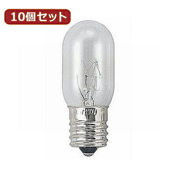 YAZAWA 10個セット ナツメ球15Wクリア口金E17 T221715CX10 管理No. 4560352849154