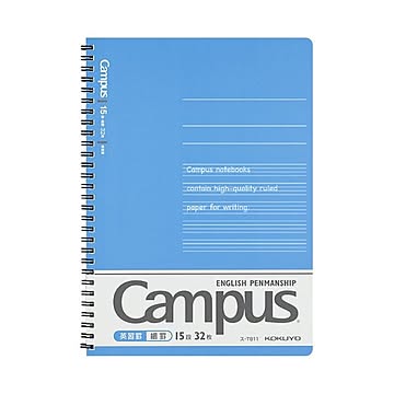 （まとめ）コクヨ キャンパス英習帳（ツインリングとじ）セミB5 細罫 32枚 ス-T811 1セット（5冊）【×5セット】