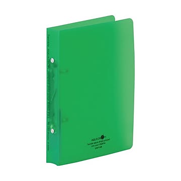 （まとめ）リヒトラブ AQUA DROPsリングファイル（ツイストリング）A5タテ 2穴 150枚収容 背幅32mm 黄緑 F-5006-6 1冊【×20セット】