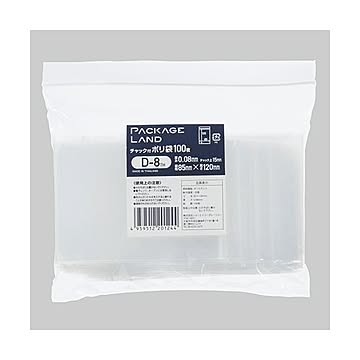 （まとめ） ショーエイコーポレーションチャック付ポリ袋 ヨコ85×タテ120×厚み0.08mm D-8TH 1パック（100枚） 【×30セット】