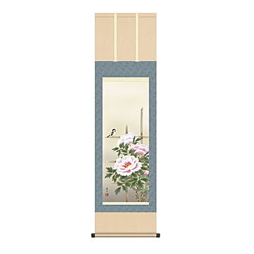 掛け軸 富貴花 吉井蘭月 44.5x164cm 三幸