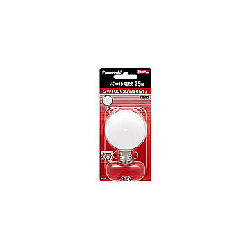 PANASONIC ボール電球25W形ホワイト GW100V22W50E17 管理No. 4984824452176