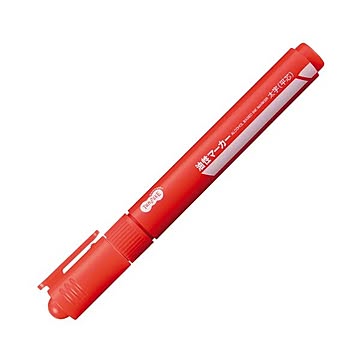 (まとめ) TANOSEE キャップ式油性マーカー シングル 太字 赤 1セット（50本） 【×10セット】