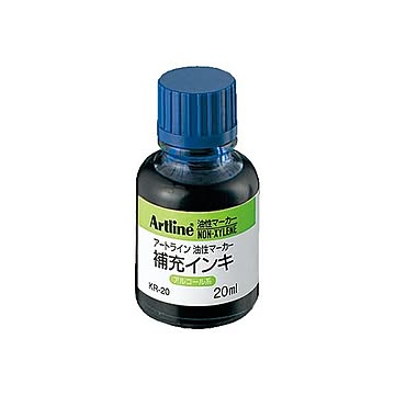 （まとめ） シヤチハタ アートライン補充インキ 20ml（ノンキシ） 青 【×30セット】