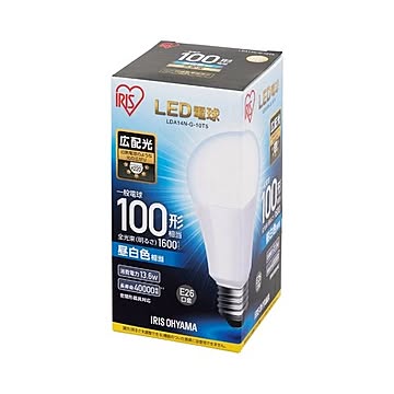 （まとめ） アイリスオーヤマ LED電球100W E26 広配 昼白 LDA14N-G-10T5×5セット
