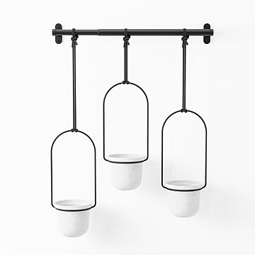 Umbra アンブラ トリフローラ ハンキングプランター TRIFLORA 3 HANGING PLANTERS & ROD プランター 観葉植物 多肉植物 壁面 吊り下げ