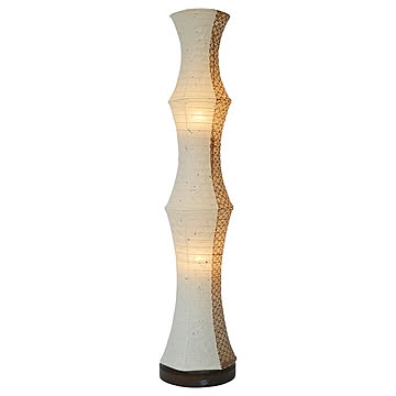 彩光デザイン フロアライト tower 美濃粕紙×小梅茶 電球付属 幅220x奥行220x高さ1040mm