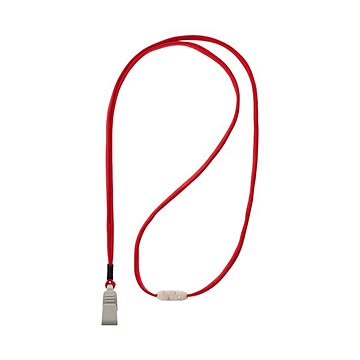 (まとめ) ライオン事務器 名札用ストラップ レッドN-11AP 1本  【×50セット】