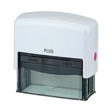 （まとめ）プラス 個人情報保護スタンプ早撃ちケシポン ワイド 本体 ホワイト IS-250CM 1個【×10セット】