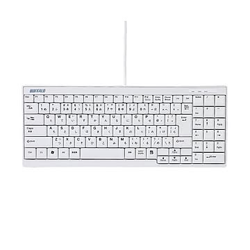 まとめバッファロー USB接続有線スリムキーボード ホワイト BSKBU14WH 1台×2セット