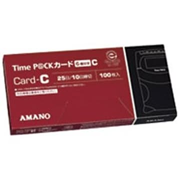 （まとめ）アマノ タイムパックカード（6欄印字）C×2セット