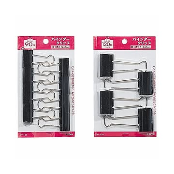 (まとめ) ライオン事務器 バインダークリップ 大口幅32mm SP-155 1箱（8個） 【×30セット】