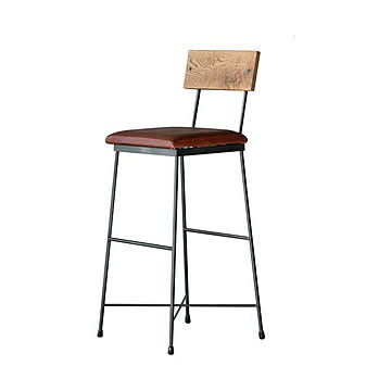 SIKAKU シカク SK COUNTER CHAIR (leather) SKカウンターチェア (本革) 11102 ハイチェア イス 椅子 いす カフェ バー シンプル クロカワ鉄 レザー
