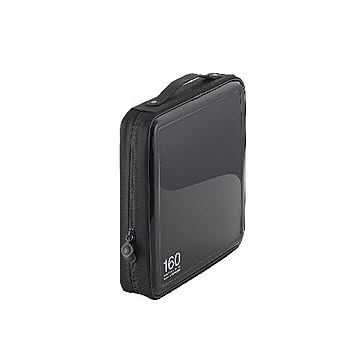 (まとめ)エレコム CD/DVDファスナーケース CCD-H160BK×3セット
