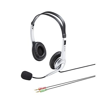 (まとめ)サンワサプライ マルチメディアPCヘッドセット MM-HS507NCN×2セット
