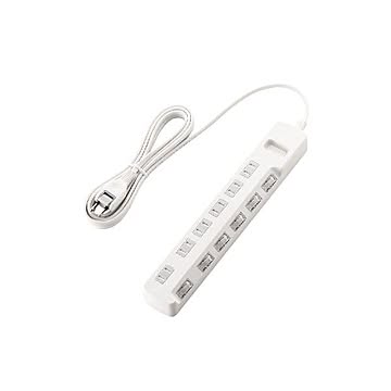 (まとめ)エレコム ほこり防止シャッター付 省エネタップ T-E6A-2630WH×2セット