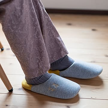 moz スリッパ 袋付き M イエロー