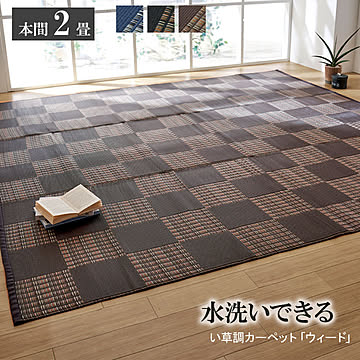 イケヒコ・コーポレーション 洗えるポリプロピレンラグ 本間2畳 2116912 ブラウン