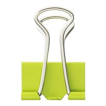 （まとめ） TANOSEE ダブルクリップ 小 口幅19mm ライトグリーン 1箱（10個） 【×60セット】
