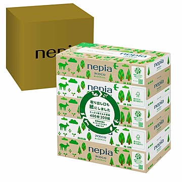 ネピeco 【12個セット】ネピアネピecoティシュ200W5P 【プラザセレクト】