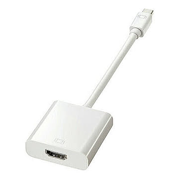 サンワサプライ ミニDisplayPort-HDMI変換アダプタ AD-MDPPHD01 管理No. 4969887761328