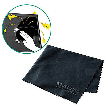 エレコム クリーニングクロス/静電気抑制タイプ/ブラック KCT-009BKAS 管理No. 4549550115018