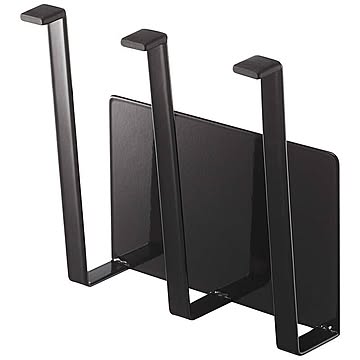 山崎実業 タワー マグネットグラス&ボトルホルダー ブラック