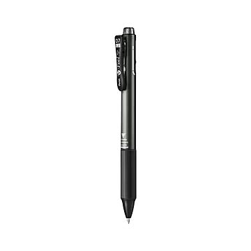 （まとめ） ぺんてる フィール 2色ボールペン 細字 0.7mm メタリックブラック 【×20セット】