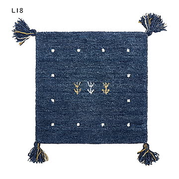 座布団 チェアパッド ギャッベ LORRI BUFF インド製 40x40cm 萩原