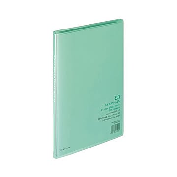 コクヨ クリヤーブックキャリーオール固定式 A4タテ 20ポケット 背幅11mm 緑 ラ-1G 1セット20冊