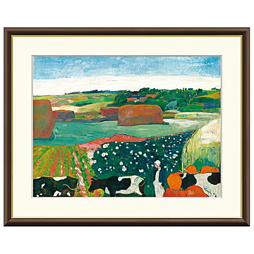 額絵 ブルターニュの干し草 ポール・ゴーギャン 61x49.5cm 三幸