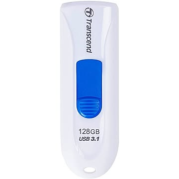 Transcend USBメモリ 128GB USB3.1 ＆ USB 3.0 スライド式 ホワイト TS128GJF790W