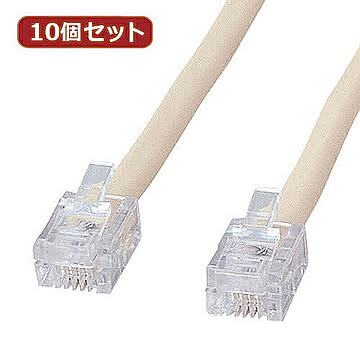 10個セット サンワサプライ シールド付ツイストモジュラーケーブル TEL-ST-5N2 TEL-ST-5N2X10 管理No. 4589452975679