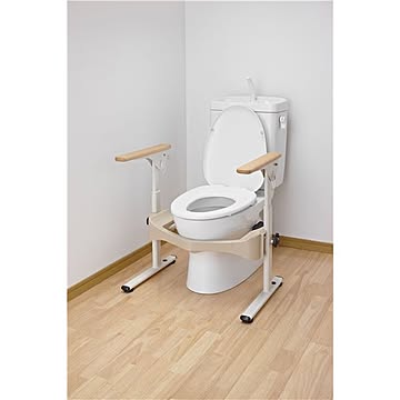 アロン化成 洋式トイレ用手すり フレームS-はねあげR-2 533-087