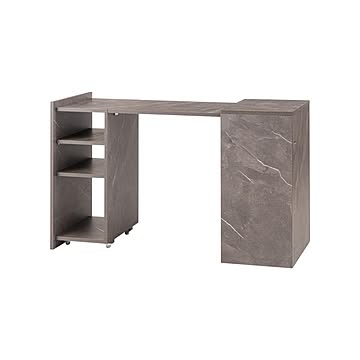 デスク 収納付き 在宅ワーク 勉強机 学習机 トランスフォームデスク 変形デスク コンソールテーブル 作業台 幅125.5 GDT-12