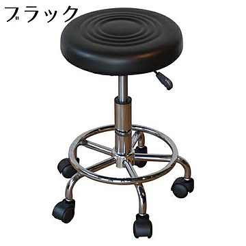 Will-Limited Nano スツール キャスター付き 座ったまま移動可能 38cm ブラック