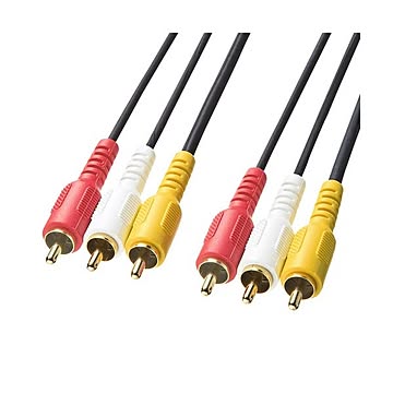（まとめ）サンワサプライ AVケーブル KM-V9-50K2×2セット