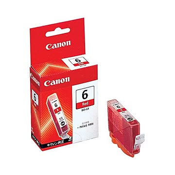（まとめ） キャノン Canon インクタンク BCI-6R レッド 8891A001 1個 【×10セット】